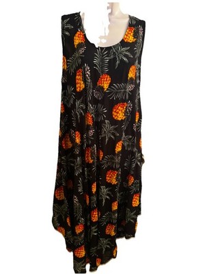 Jessica Taylor Pineapple Flowy Sundress One Size Fits All Great For Cruises