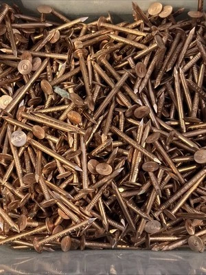 JONES DIY 25no 30mm x 2.65mm COPPER CLOUT NAILS ROOFING SLATE NAIL ROOF FELT TIMBER BOARD