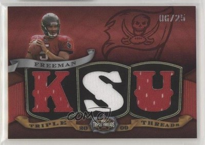 2009 Topps Triple Threads Relics 6/25 Josh Freeman #TTR-8 Rookie RC 0nr3