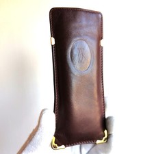 sheath case sunglasses CARTIER sunglasses soft case leather gold small