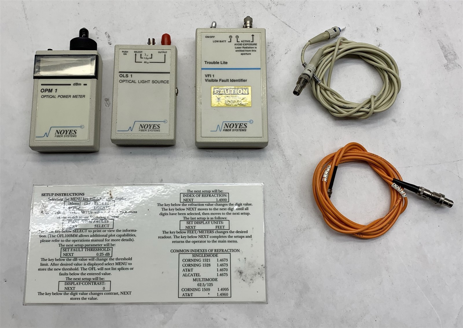 Noyes Fiber Systems OFL-100 MM Optical Fault Locator w/ OLS-1 OPM-1 VFI-1 + CASE