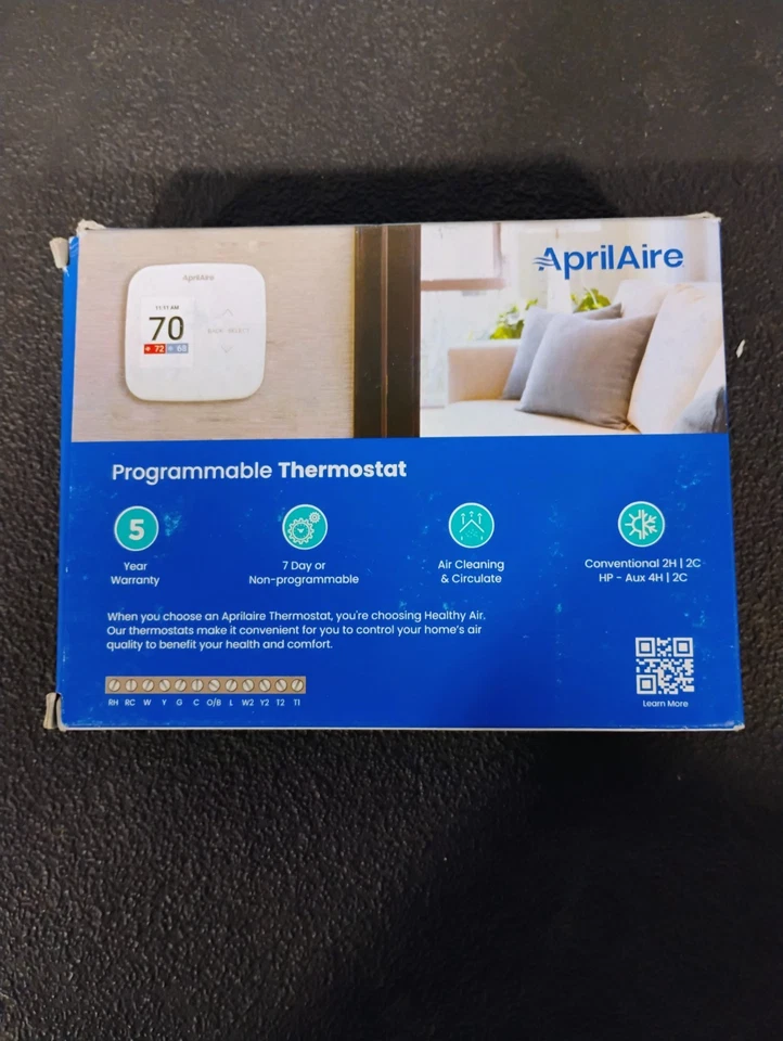 AprilAire S86N MU Dual-Fuel Capable Programmable Thermostat Multi Stage - Image 3 of 3