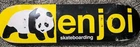 ENJOI Half & Half Black & Yellow with Panda Skateboard Deck  8/30"
