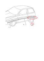 Originale Lancia Guarnizione Laterale Esterna Posteriore Sx 71728639 Oe/Oem