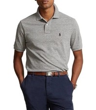 Polo Ralph Lauren Custom Slim Fit Gray Polo Shirt Men s M Short Sleeve Logo