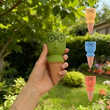 Plant Watering Globes - 4 Pack Terracotta Watering Spikes Self Watering Planter 