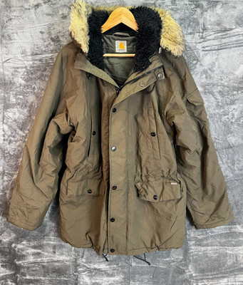 Carhartt Anchorage Parka olivgrün isoliert Winterjacke passt Large L