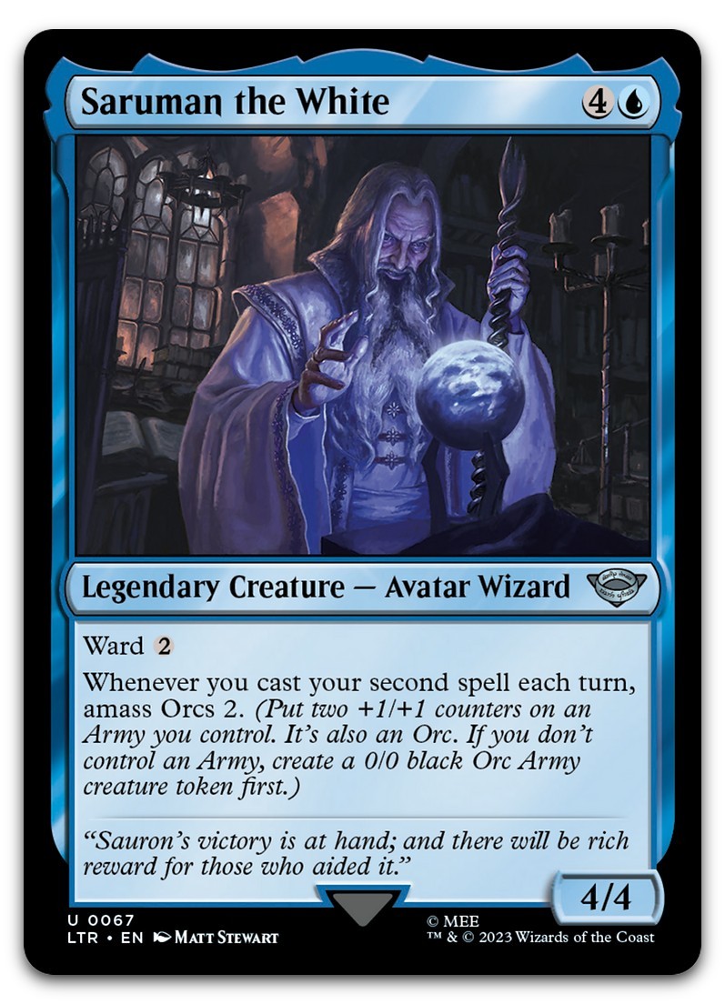 Saruman the White #67 (NM) Lord of the Rings LTR Magic MTG