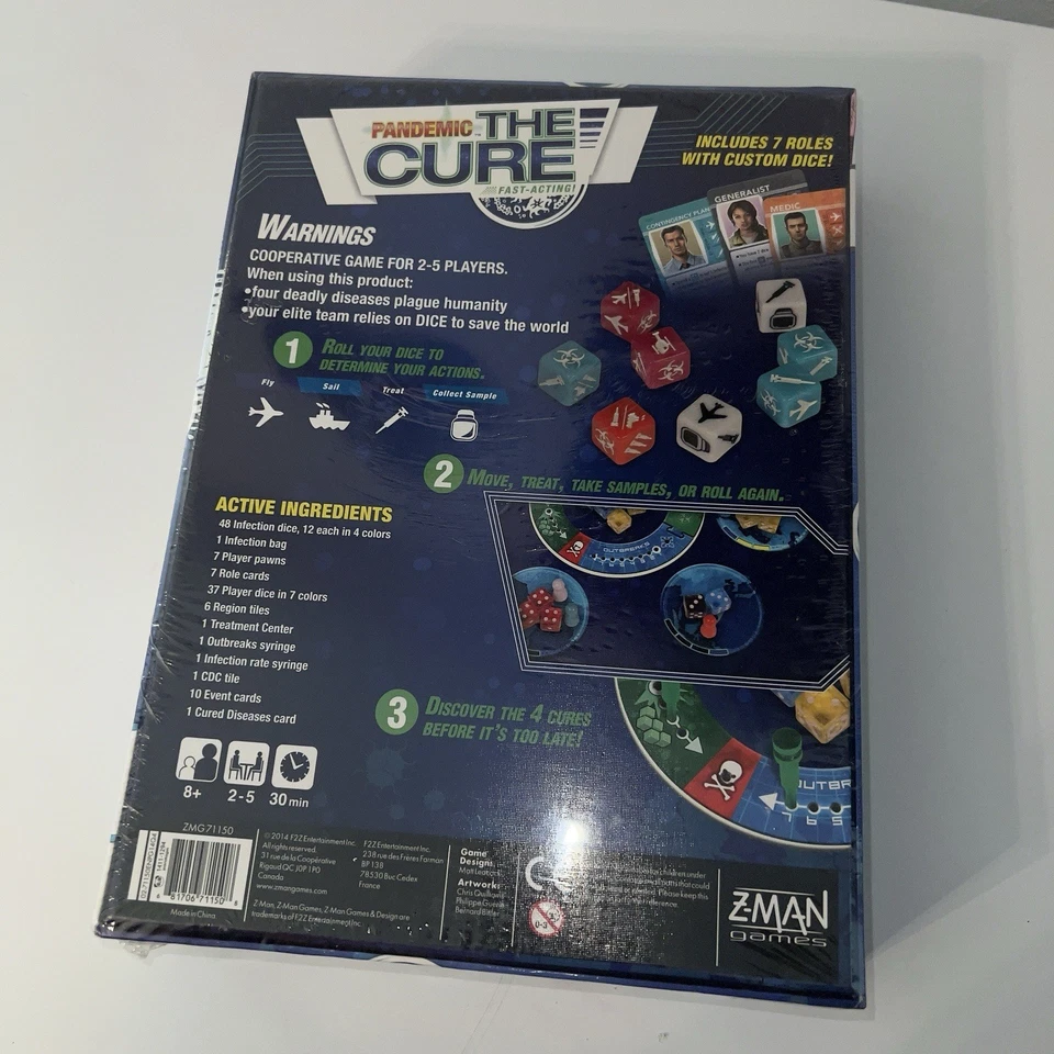 New and Sealed, Pandemic: The Cure Extra Strength Dice Game, Z-Man Games - Image 2 of 3