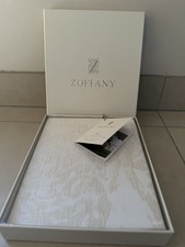 Image of BNIB NEW BOXED ZOFFANY "Tespi" Oxford SQUARE Pillowcase Chalk £130 Linen, Cotton