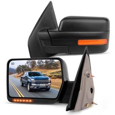 SCITOO Towing Mirrors Ford F-150 07-14 Amber Signal Puddle Light Heated Power