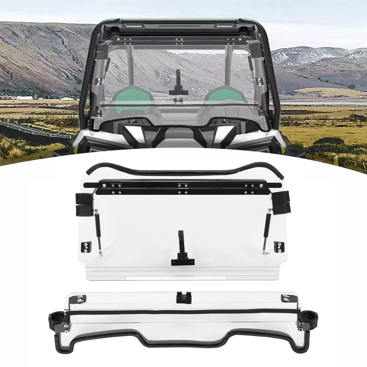 Flip Windshield for 2018-21 Polaris RZR XP Turbo S 19-21 XP 4