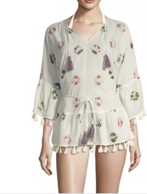 39. Nwt Roberta Roller Rabbit Dita Sand Dollar Cover Up Tunic $165