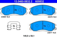 BremsbelÄGe Hyundai P. H-1/SANTA Fe/Trajet 2.0-2.7 97-08