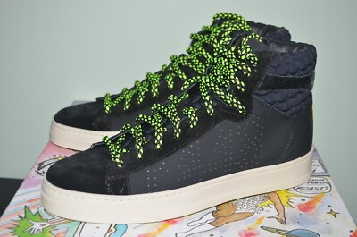 New! P448 'Taylor' High Top Sneakers Black Womens 9.5 - 10 US / 40 EU MSRP $325