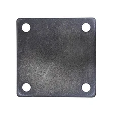 FLAT SQUARE STEEL METAL BASE PLATE 5" x 5" x 1/4" THICKNESS 3/8" HOLE | QTY 4 