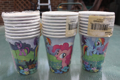 DesignWare My Little Pony Pinkie Pie Party  Hot/Cold Paper Cups 3 Packs of 8 NIP