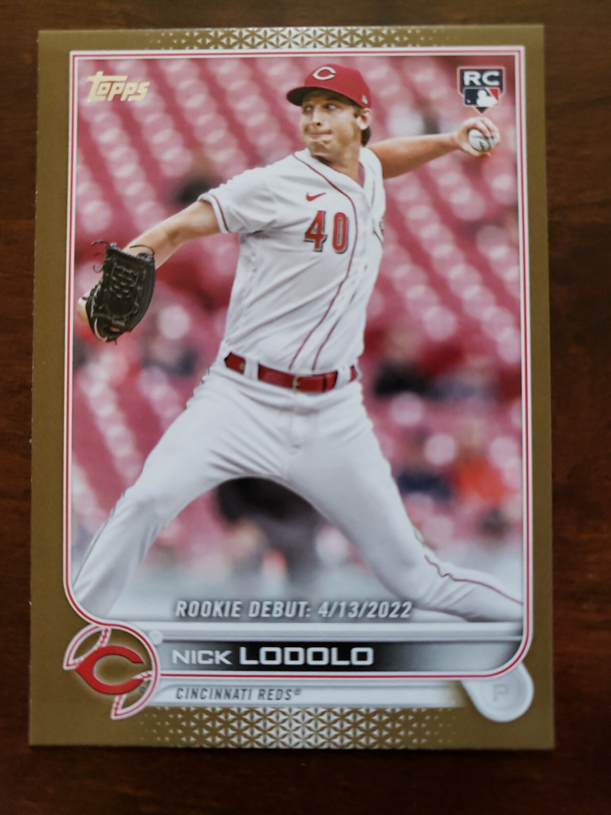 Nick Lodolo 2022 Topps Update #US249 Rookie Debut Gold Parallel #/2022 Reds
