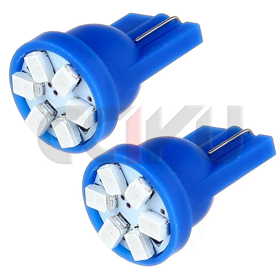 10 Piezas T10 Azul 6-SMD Bombilla LED Coche Mapa 194 2825 921 168 Para Dodge Ram 1500 Foto 4 de 4