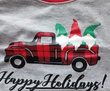 Holiday Style Boys Large 12/14 Buffalo Plaid  Gnomes  2 Pc. Pajama Set New