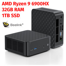 Beelink SER6 MAX AMD Ryzen 9 6900HX 8C/16T Mini PC Desktop 32GB RAM 1TB SSD