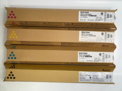 Compete Set NEW SP C811DN Genuine Ricoh Toner CYAN MAGENTA YELLOW BLACK