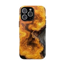 Phone Ink - iPhone  Galaxy  Pixel Case - Amber Resin Marble