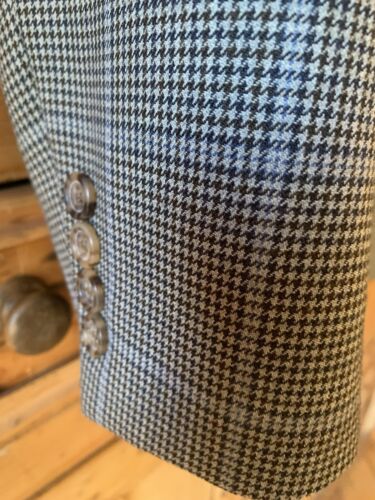 Burberry London Plaid Sport Coat Gray Brown Blue 46 Long - Picture 4 of 11