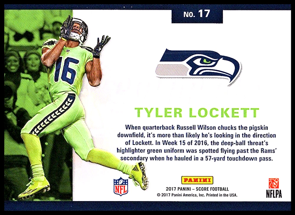 2017 Score Color Rush 17 Tyler Lockett Seattle Seahawks eBay