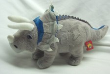 Adventure Planet SOFT GRAY  BLUE TRICERATOPS DINOSAUR 12" Plush STUFFED ANIMAL