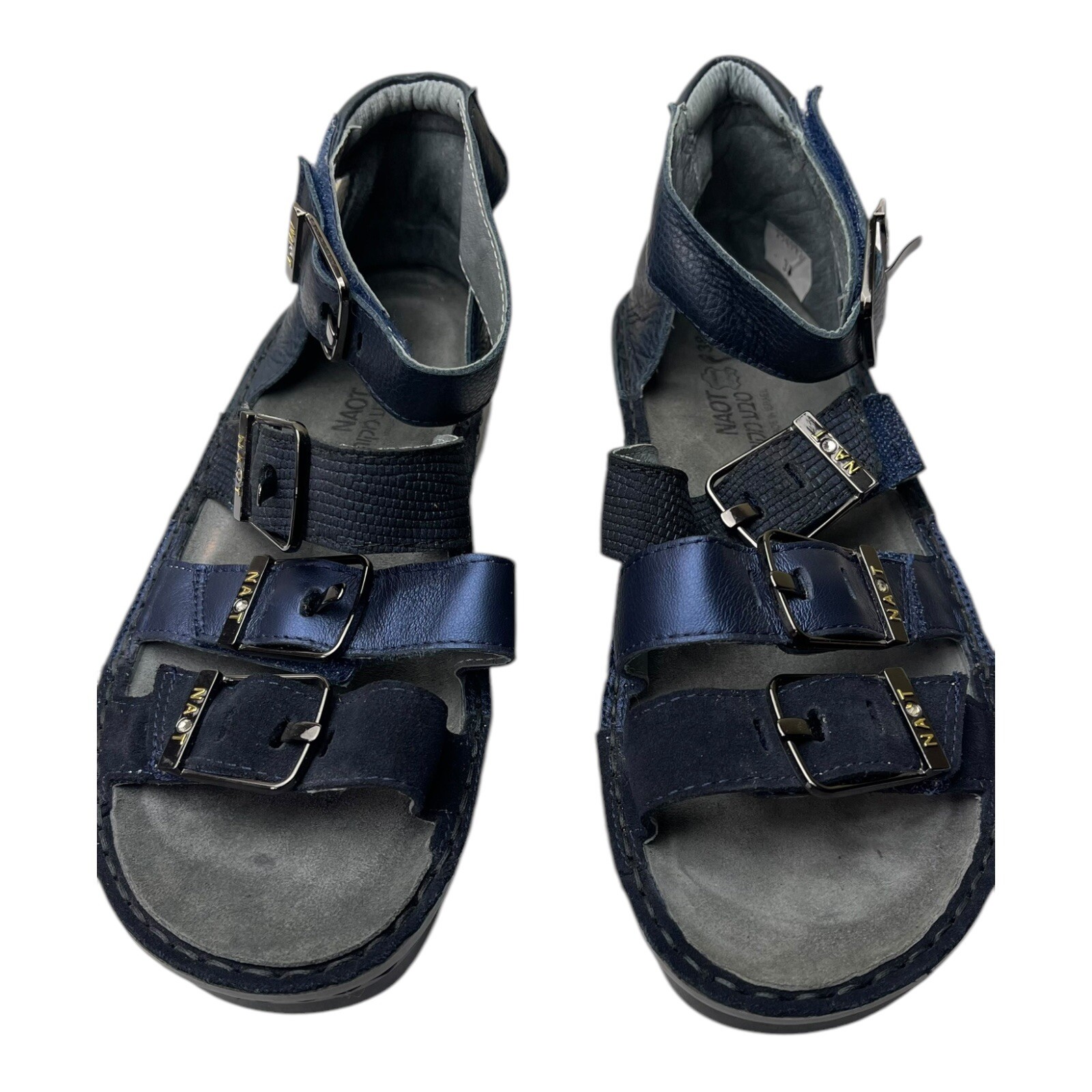 Naot Sandals Womens 38 Sz Begonia Gladiator Navy Adjustable - Main Image