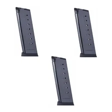 LOT (3) Mec-Gar 1911 .45ACP 8 Round Pistol Magazine, Nickel Plated - MGCG4508NPF