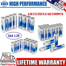 1.5V WHITECRANE 4/8/12/20/24/48/100 Pack Heavy Duty AAA Batteries Lots Alkaline