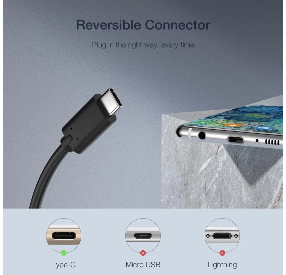 OEM 6Ft Type C USB C Cable Fast Charging Charger Cord For Samsung Galaxy Note - Image 4 of 4