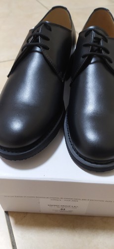 Scarpe Classiche Basse Nere Vera Pelle Size 42 Militari Marina Militare - Foto 11 di 13