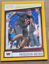 2022 PANINI SCORE FOOTBALL PHIDARIAN MATHIS GOLD PARALLEL ROOKIE #360 Washington