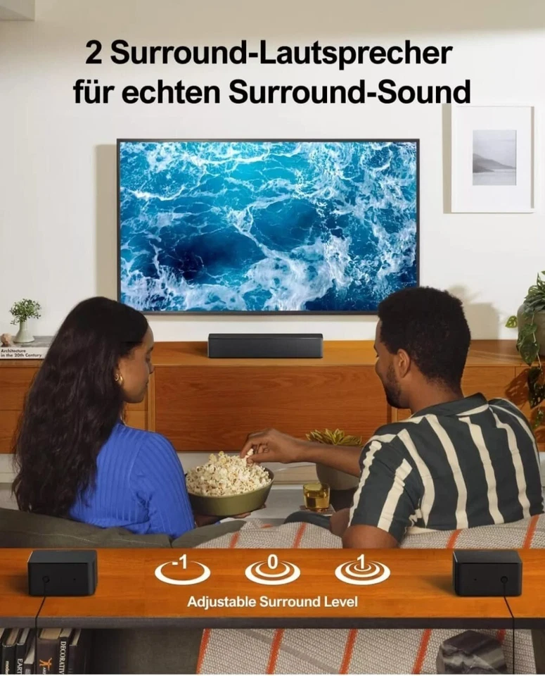 Soundbar ULTIMEA D60 Dolby Atmos 5.1 3D Surround BassMX Bass eARC HDM Subwoofer - Bild 4 von 4