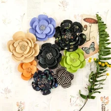 Prima Flowers - Forever Green GARDEN Paper Flowers 1.5" - 2.5" #578725