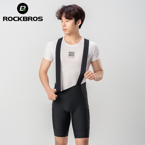 ROCKBROS Cycling Bib Shorts Men's Summer Bike Pants Breathable Bicycle Shorts - Picture 4 of 13