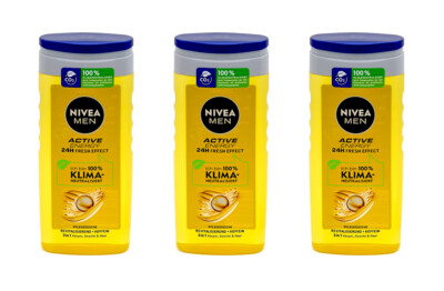 Nivea Men Active Energy 24H Fresh Effect Pflegedusche, 3x250ml 