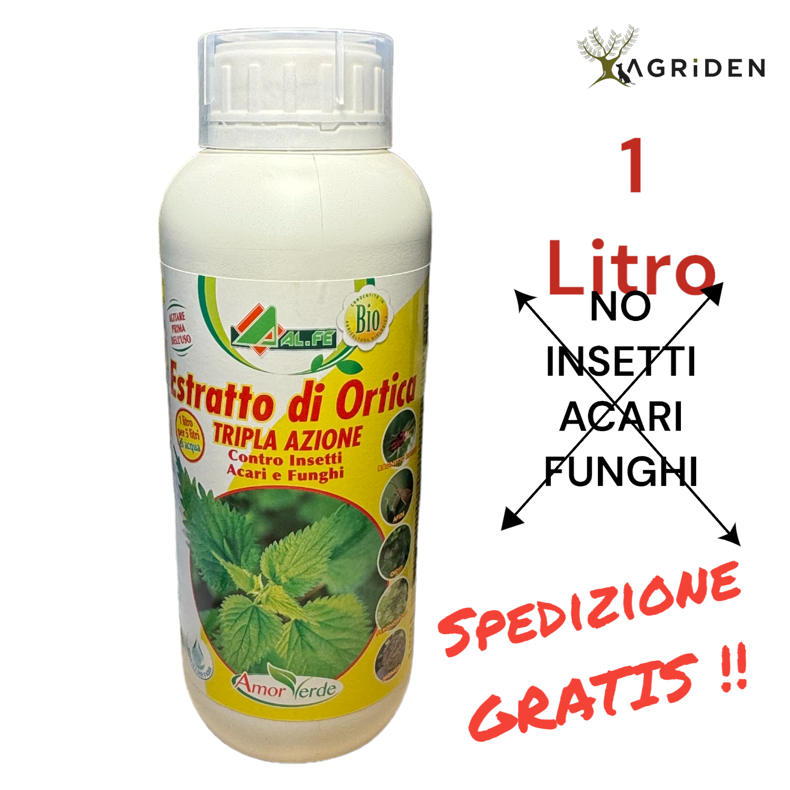 ESTRATTO DI ORTICA FUNGICIDA INSETTICIDA 1 L - ALFE