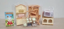 Calico Critters Furniture Dining Room Set And Microwave Cabinet BUNDLE