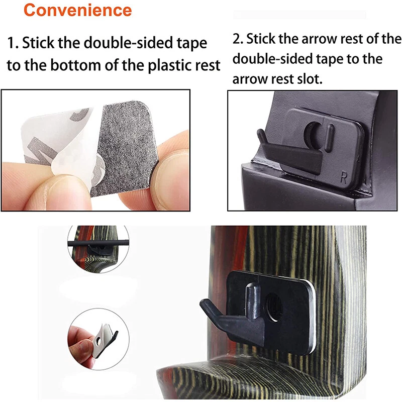 10PCS Plastic Archery Arrow Rest RH/LH Stick On for Takedown Recurve Bow Target - Image 4 of 4