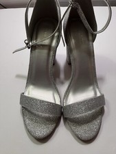 Party Silver Glitter Heels Size 9