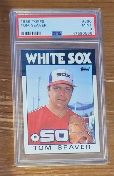 1986 Topps #390 Tom Seaver PSA 9 Chicago White Sox (UCSC_B)