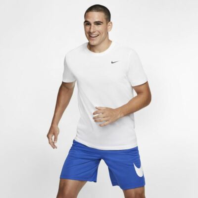Nike Dri-FIT Training Men's T-Shirt White Multi Size S-2XL Training Gym Top