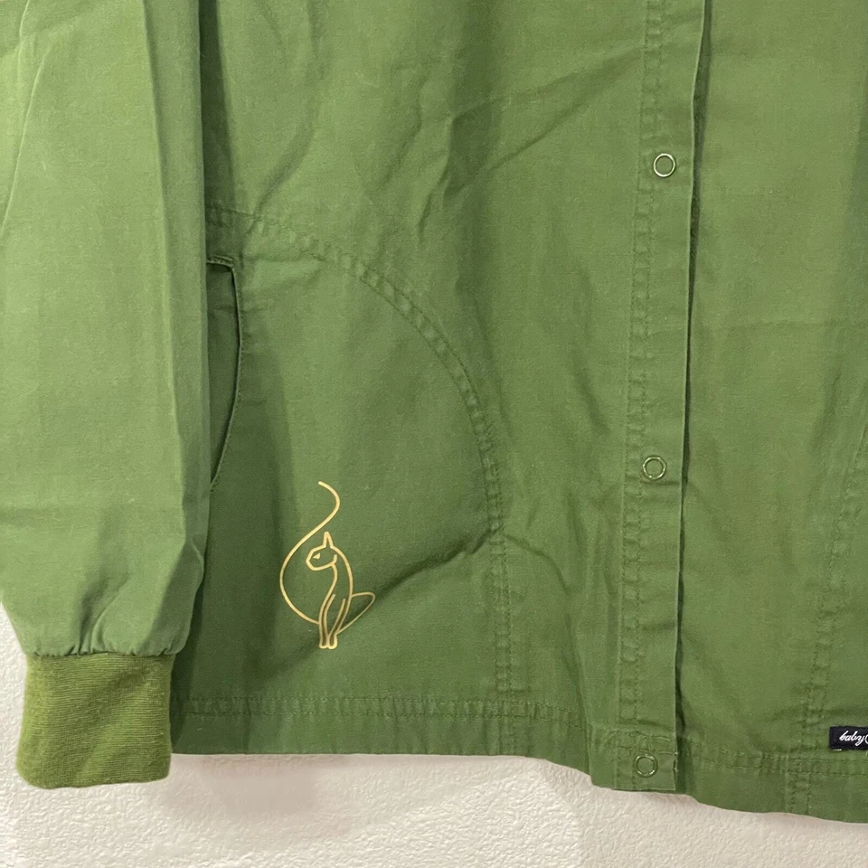Chaqueta Ligera Grunge Indie XS Vintage Y2k Baby Phat Verde Exfoliante a Presión Foto 2 de 4