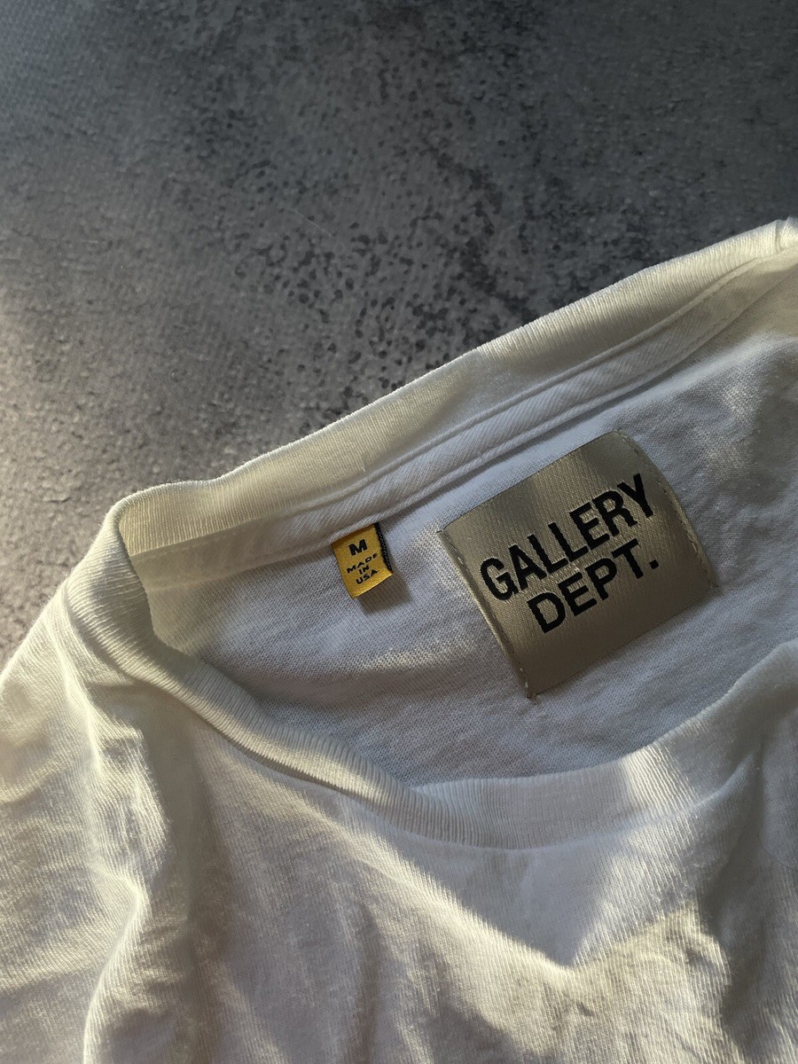 Gallery Dept Baby Blue WHITE Souvenir Hollywood Logo Tee
