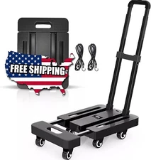 Carro De Mano De Empuje Plegable, Capacidad De 500 Lb, Capacidad De Peso De 500.