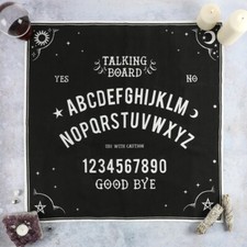 Image of *SALE* Altar Cloth Talking Board, 70x70cm Black Gothic Wicca Spirit Ouija